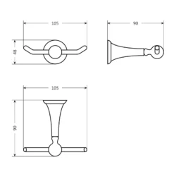 Bathstore Traditional Robe Hook -Triton None Store 13050302 1854945704579501