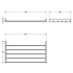 Bathstore Square Towel Shelf 7 Bathstore Square Towel Shelf -Triton None Store 13050304 3274945704676272