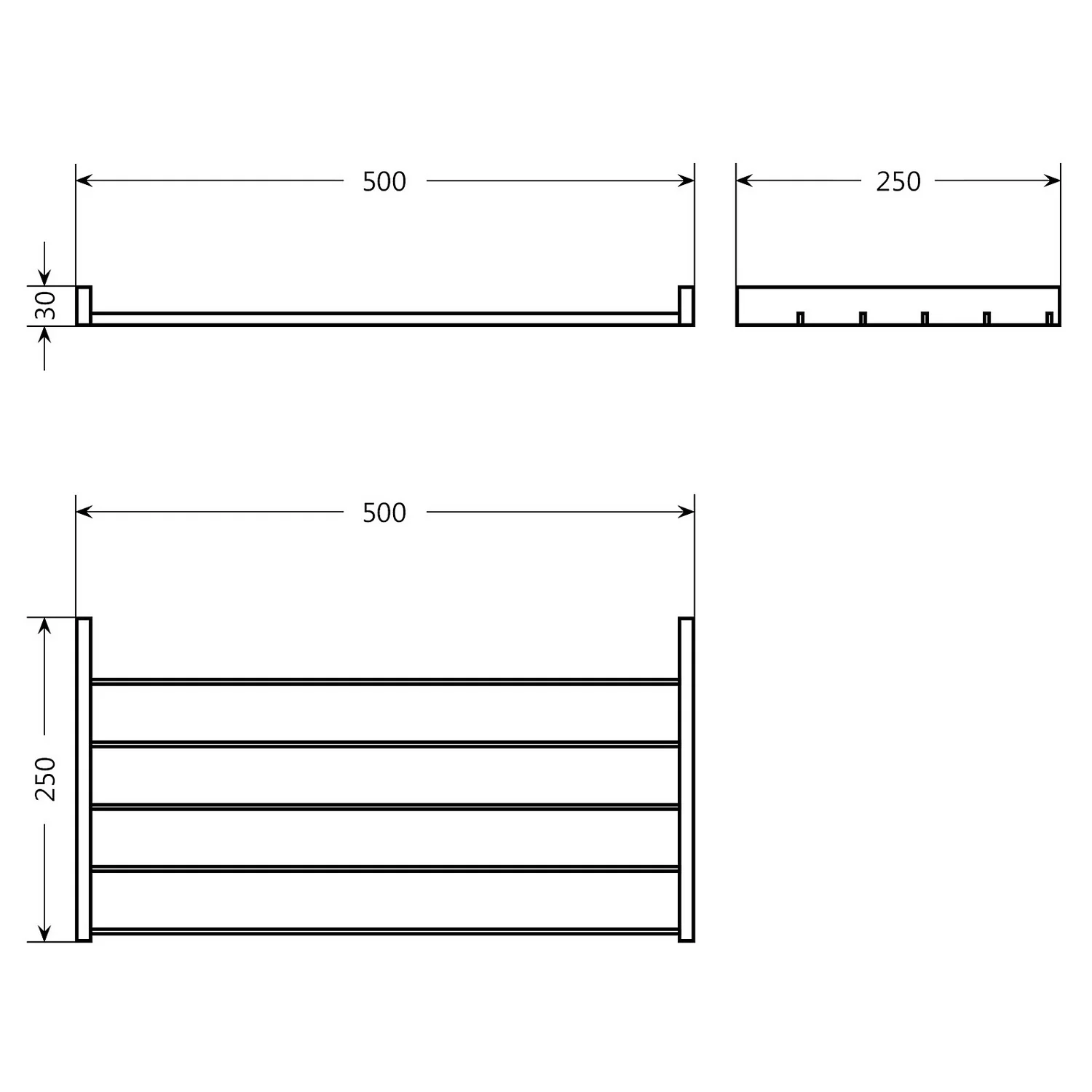 Bathstore Square Towel Shelf 5 Bathstore Square Towel Shelf - Image 3