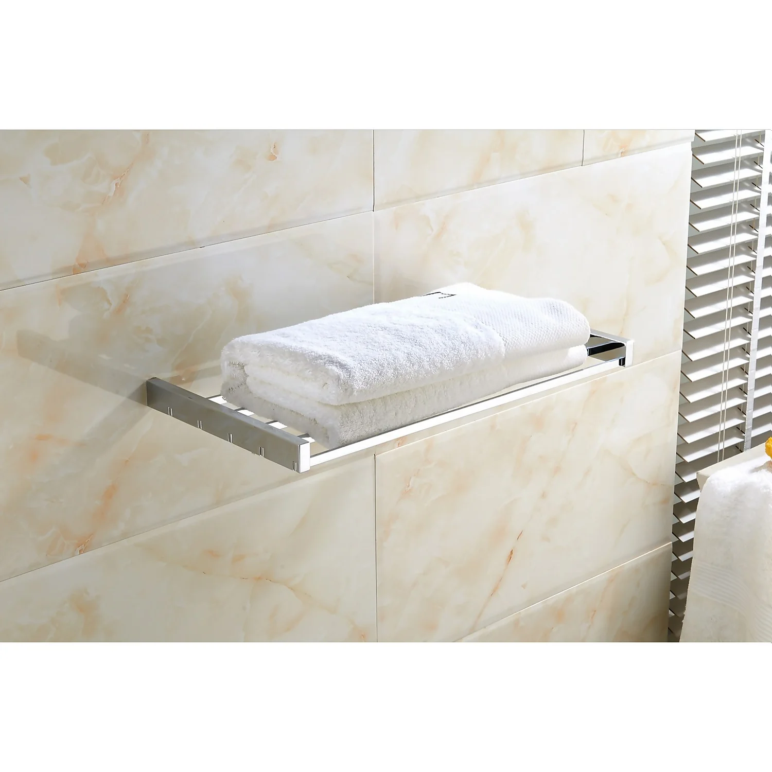 Bathstore Square Towel Shelf 4 Bathstore Square Towel Shelf - Image 2