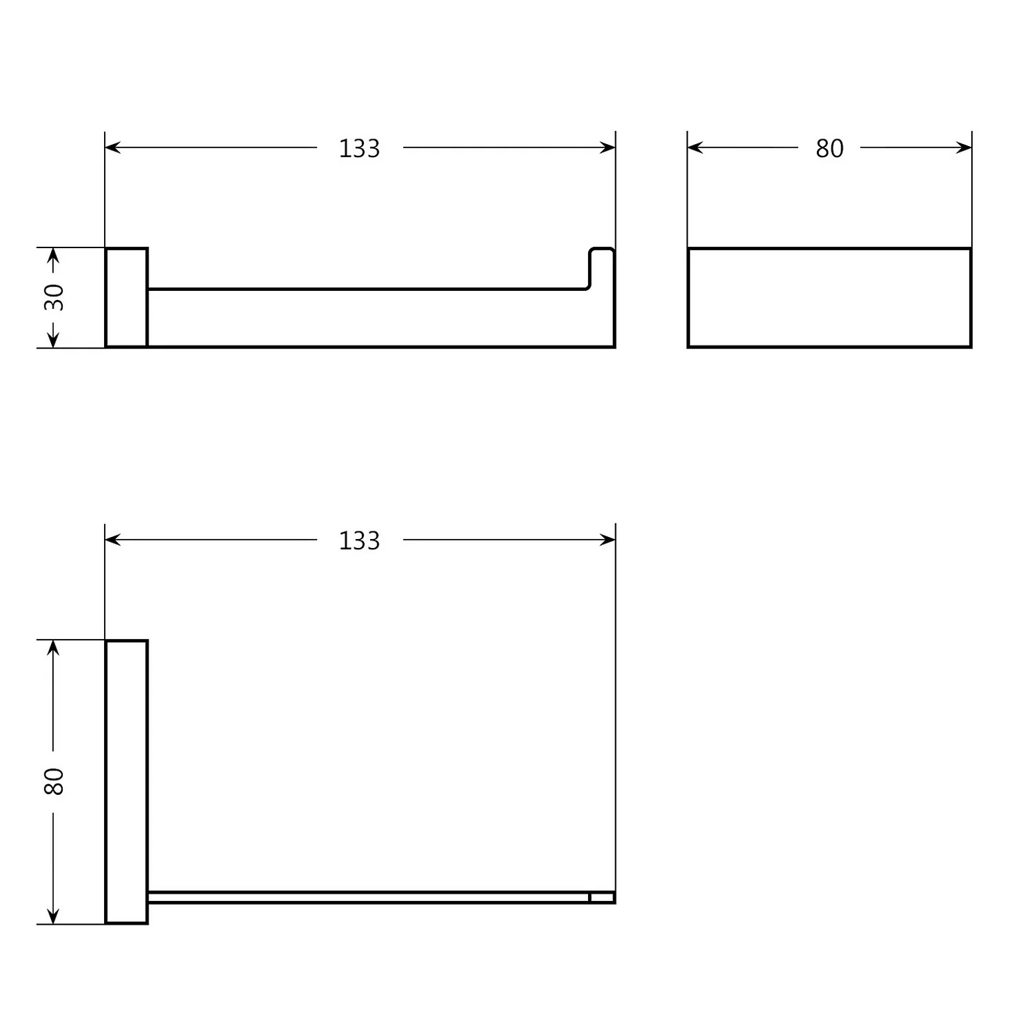 Bathstore Square Toilet Roll Holder 5 Bathstore Square Toilet Roll Holder - Image 3