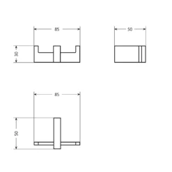 Bathstore Square Robe Hook -Triton None Store 13050336 7064945704209772