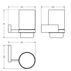 Bathstore Square Tumbler And Holder -Triton None Store 13050339 3474945704867714