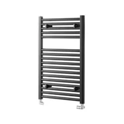 Bathstore Pisa Radiator Black Flat Towel Radiator 800 X 400