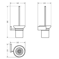 Square Toilet Brush Holder -Triton None Store 13050343 2444945704866163