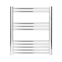Bathstore Hamilton Chrome Curved Towel Radiator 700 X 400