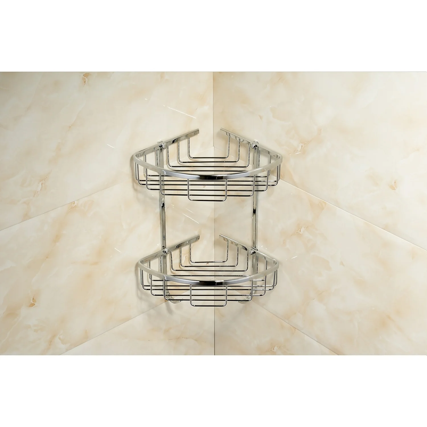 Bathstore Wire Double Corner Basket 4 Bathstore Wire Double Corner Basket - Image 2