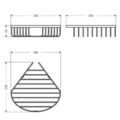 Bathstore Wire Corner Basket -Triton None Store 13050350 1814945915037175