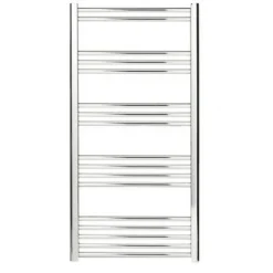 Bathstore Hamilton Chrome Curved Towel Radiator 1200 X 400