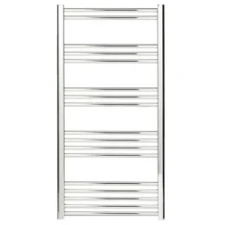 Bathstore Hamilton Chrome Curved Towel Radiator 1200 X 600