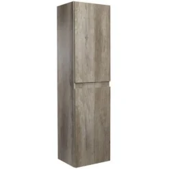 Bathstore Mino Tall Wall Mounted Unit - Nebraska Oak