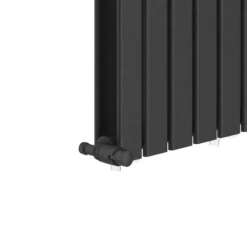 VURTU1 Vertical Double Panel Radiator 1600mm X 410mm - Black -Triton None Store 13109562 1034904157409668