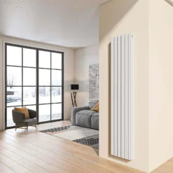 VURTU1 Vertical Double Panel Radiator 1800mm X 410mm - White -Triton None Store 13109565 1144904157909690