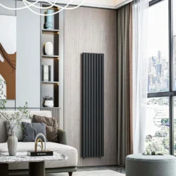 VURTU2 Vertical Double Panel Radiator 1600mm X 480mm - Black 11 VURTU2 Vertical Double Panel Radiator 1600mm X 480mm - Black -Triton None Store 13109571 1304904158098906
