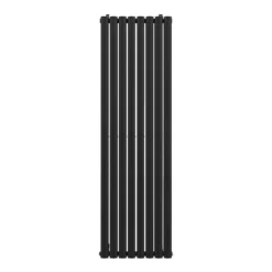 VURTU2 Vertical Double Panel Radiator 1600mm X 480mm - Black