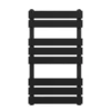 VURTU4 Luxury Ladder Style Heated Towel Rail Radiator With 8 Horizontal Flat Bars 800mm X 450mm - Black