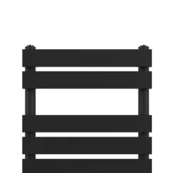 VURTU4 Luxury Ladder Style Heated Towel Rail Radiator With 8 Horizontal Flat Bars 800mm X 450mm - Black -Triton None Store 13109582 4644904158554303