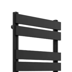 VURTU4 Luxury Ladder Style Heated Towel Rail Radiator With 8 Horizontal Flat Bars 800mm X 450mm - Black -Triton None Store 13109582 7764904158481166