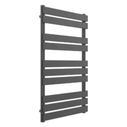 VURTU4 Luxury Ladder Style Heated Towel Rail Radiator With 10 Horizontal Flat Bars 1000mm X 600mm - Anthracite -Triton None Store 13109584 1014904158656090