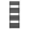 VURTU4 Luxury Designer Heated Towel Rail Radiator With 15 Horizontal Flat Bars 1600mm X 600mm - Black