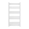 VURTU5 Luxury Ladder Style Heated Towel Rail Radiator & 17 Horizontal Round Tubes 1200mm X 600mm - White -Triton None Store 13109588 1004904158571046