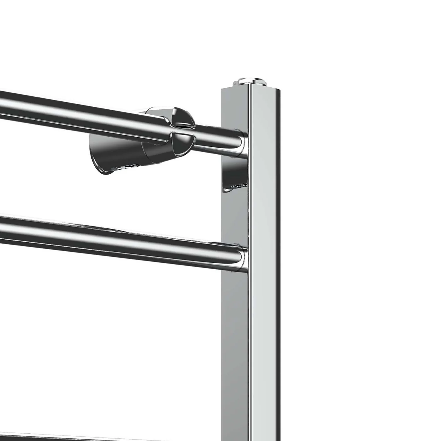 VURTU5 Heated Towel Rail Radiator With Luxury Ladder Style & 7 Horizontal Round Tubes In Chrome - 700mm X 400mm 5 VURTU5 Heated Towel Rail Radiator With Luxury Ladder Style & 7 Horizontal Round Tubes In Chrome - 700mm X 400mm - Image 3