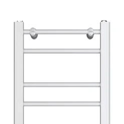 VURTU5 Luxury Ladder Style Heated Towel Rail Radiator With 7 Horizontal Round Tubes 700mm X 400mm - White -Triton None Store 13109590 3994904158792578