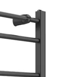 VURTU5 Ladder Style Heated Towel Rail Radiator With 7 Horizontal Round Tubes 700mm X 400mm - Anthracite -Triton None Store 13109591 1764904157351273