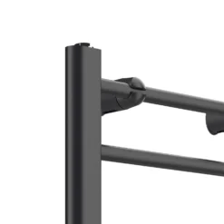 VURTU5 Ladder Style Heated Towel Rail Radiator With 7 Horizontal Round Tubes 700mm X 400mm - Anthracite -Triton None Store 13109591 1854904157410664