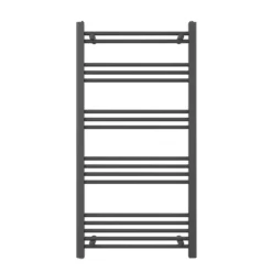 VURTU5 Ladder Style Heated Towel Rail Radiator & 17 Horizontal Round Tubes 1200mm X 600mm - Anthracite -Triton None Store 13109592 1084904157872970