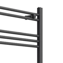VURTU5 Ladder Style Heated Towel Rail Radiator & 17 Horizontal Round Tubes 1200mm X 600mm - Anthracite -Triton None Store 13109592 1334904157515160