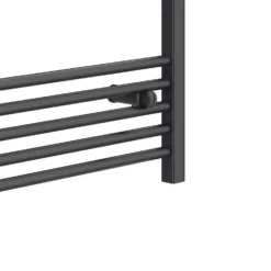 VURTU5 Ladder Style Heated Towel Rail Radiator & 17 Horizontal Round Tubes 1200mm X 600mm - Anthracite -Triton None Store 13109592 3994904157443229