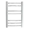 VURTU6 Luxury Ladder Style Heated Towel Rail Radiator With 7 Horizontal Round Tubes 700mm X 400mm - Chrome -Triton None Store 13109595 1054904158818390