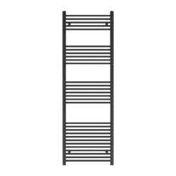 VURTU5 Ladder Style Heated Towel Rail Radiator With 30 Horizontal Round Tubes 1800mm X 600mm - Anthracite
