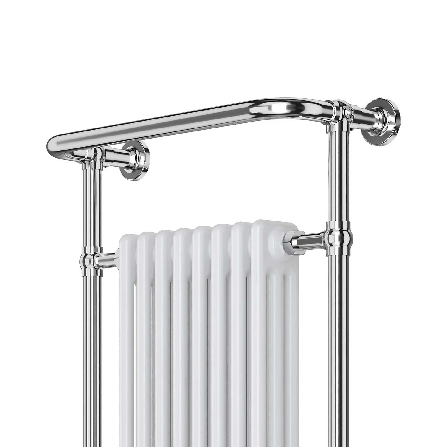 VURTU7 Period Style Radiator 952mm X 659mm - Chrome & - White 6 VURTU7 Period Style Radiator 952mm X 659mm - Chrome & - White - Image 4