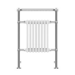 VURTU7 Period Style Radiator 952mm X 659mm - Chrome & - White