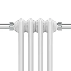 VURTU7 Period Style Radiator 952mm X 479mm - Chrome & - White -Triton None Store 13109600 1294904159931354