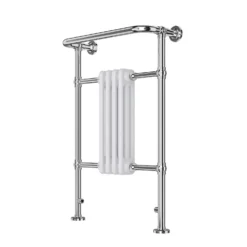 VURTU7 Period Style Radiator 952mm X 479mm - Chrome & - White -Triton None Store 13109600 1564904160213624