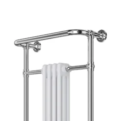 VURTU7 Period Style Radiator 952mm X 479mm - Chrome & - White -Triton None Store 13109600 2084904160345084