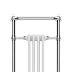 VURTU7 Period Style Radiator 952mm X 479mm - Chrome & - White -Triton None Store 13109600 6264904160273579