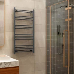 VURTU6 Vertical Ladder Curve Style Radiator 1200mm X 600mm - Anthracite -Triton None Store 13109602 1544904159290344