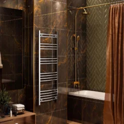 VURTU6 Vertical Ladder Curve Style Radiator 1200mm X 600mm - Chrome -Triton None Store 13109603 2104904159312241