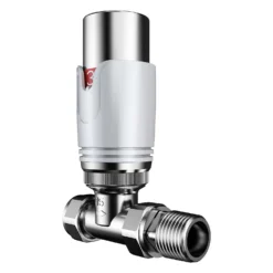 VURTU11 Straight Thermostatic Radiator Valve & Lockshield In Chrome - Single -Triton None Store 13109613 1394905487566795