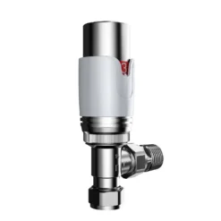 VURTU10 Angled Thermostatic Radiator Valve & Lockshield In Chrome - Single -Triton None Store 13109615 1964905487757106