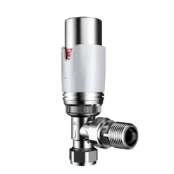 VURTU10 Angled Thermostatic Radiator Valve & Lockshield In Chrome - Single -Triton None Store 13109615 5204905487733232
