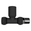 VURTU15 Straight Thermostatic Radiator Valve & Lockshield In Black - Single -Triton None Store 13109619 2014905487399446