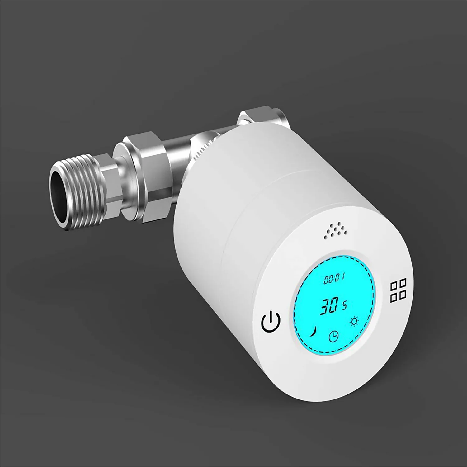 VURTU22 Thermostatic Radiator Valve With Bluetooth Control In White - Single 5 VURTU22 Thermostatic Radiator Valve With Bluetooth Control In White - Single - Image 3