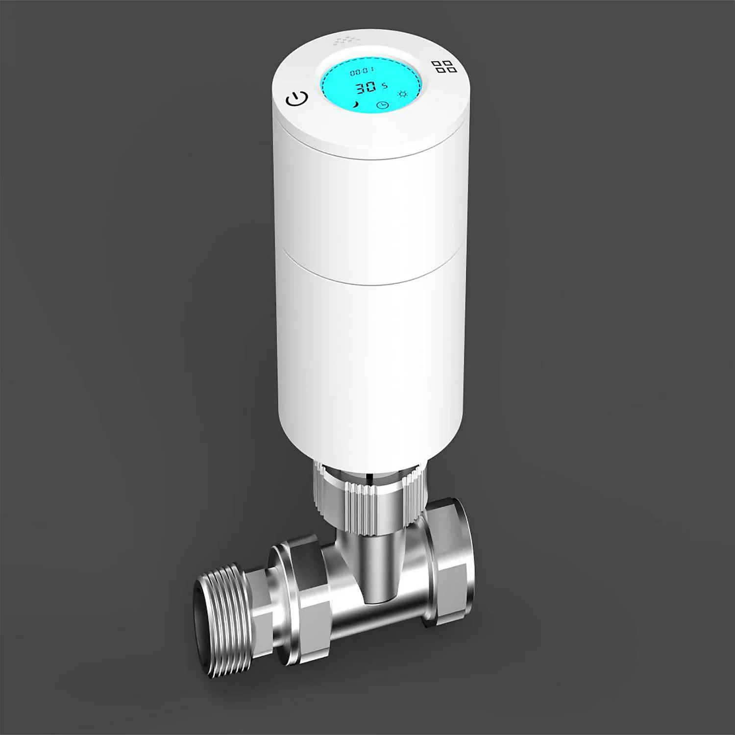 VURTU22 Thermostatic Radiator Valve With Bluetooth Control In White - Single 4 VURTU22 Thermostatic Radiator Valve With Bluetooth Control In White - Single - Image 2