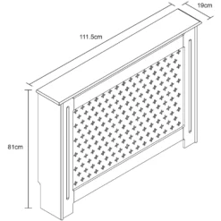 Lloyd Pascal Radiator Cover With Classic Style In White - Medium -Triton None Store 13168197 5344931990475288