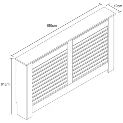 Lloyd Pascal Radiator Cover With Contemporary Style In White - Large -Triton None Store 13168201 1244931990429769